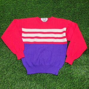 Vintage 80s MOD Sweater Small 19x23 Red